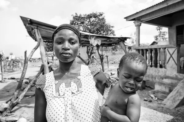 Real people in Togo, in Black and white — Stock Photo, Image