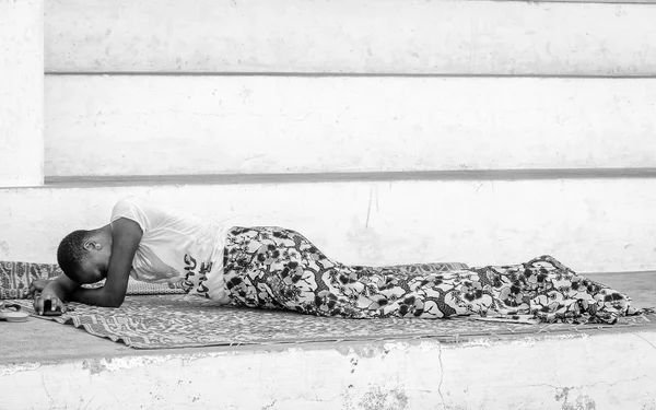 Personas reales en Togo, en blanco y negro — Foto de Stock