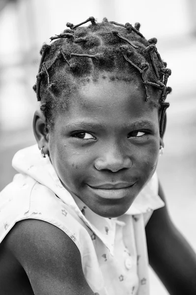 Personas en Benín, en blanco y negro — Foto de Stock