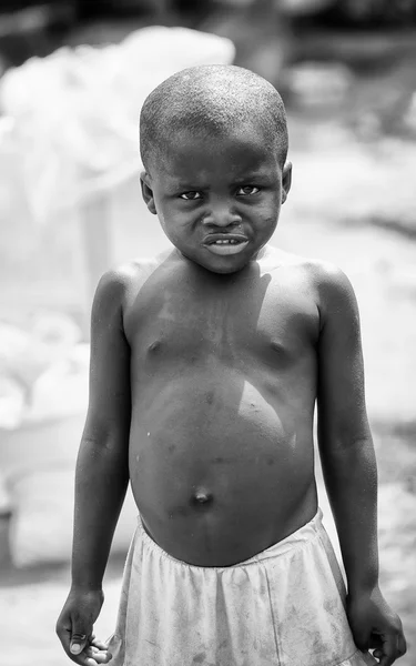 Echte mensen in Togo, in zwart-wit — Stockfoto