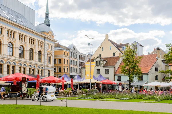 Architektura w Rydze, Łotwa — Zdjęcie stockowe