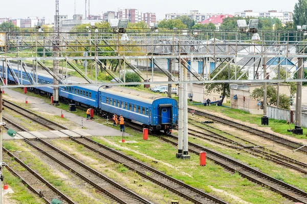 Järnvägsstationen i Brest, Vitryssland — Stockfoto