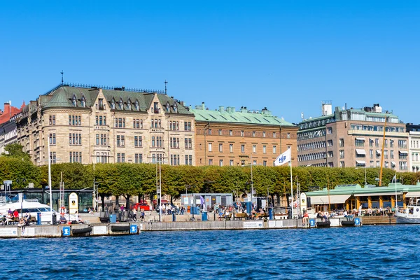 Architektura w centrum Sztokholmu, Szwecja — Zdjęcie stockowe