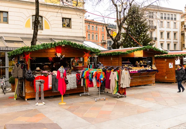 Navidad en Lugano, Suiza — Foto de Stock