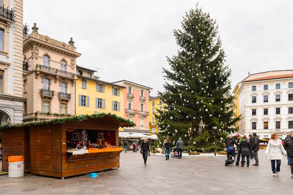 Natale a Lugano, Svizzera — Foto Stock