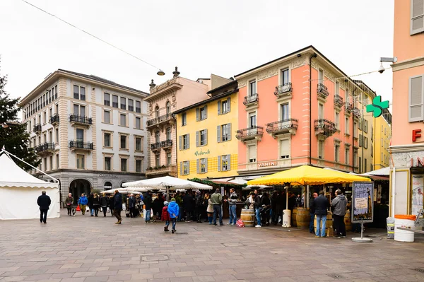 Navidad en Lugano, Suiza — Foto de Stock