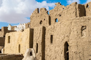 Mısır'daki Bahariya Oasis Bawiti kasaba kil modeli