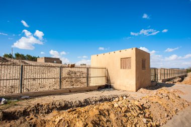 Mısır'daki Bahariya Oasis Bawiti kasaba kil modeli