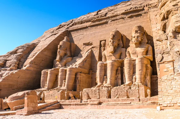 De grote tempel van abu simbel, Egypte — Stockfoto