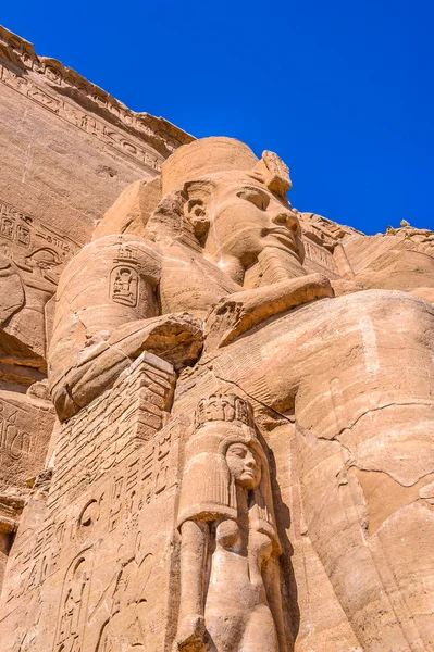 Abu Simbels store tempel i Egypt. – stockfoto