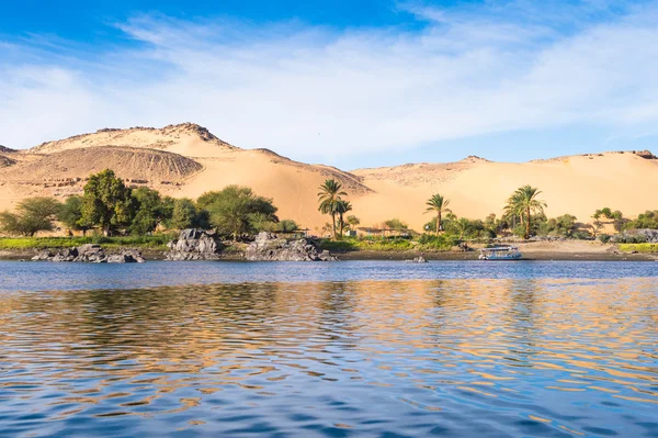 Charakter rzeki Nilu w Egipcie — Zdjęcie stockowe