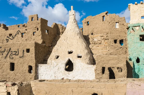 Clay model of the town of Bawiti in Bahariya Oasis in Egypt — Stock Photo, Image