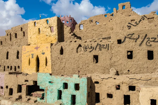 Clay model of the town of Bawiti in Bahariya Oasis in Egypt — Stock Photo, Image