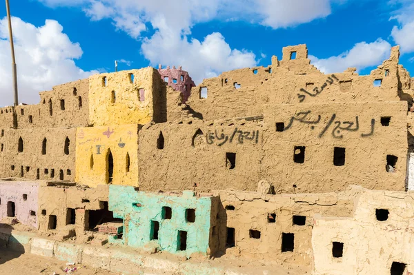 Clay model of the town of Bawiti in Bahariya Oasis in Egypt — Stock Photo, Image