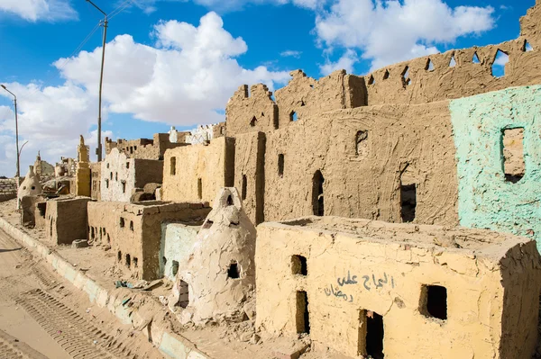 Clay model of the town of Bawiti in Bahariya Oasis in Egypt — Stock Photo, Image