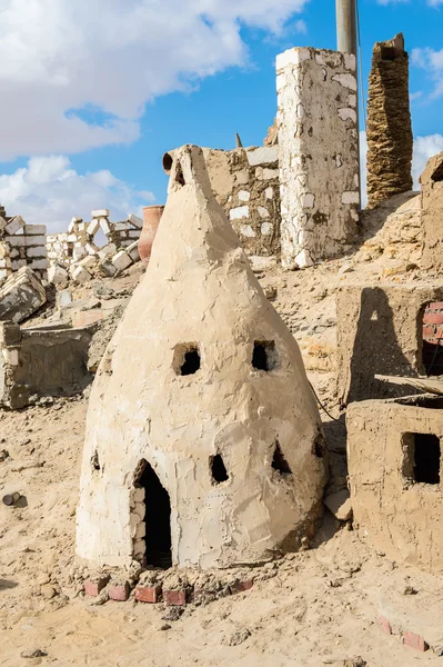 Clay model of the town of Bawiti in Bahariya Oasis in Egypt — Stock Photo, Image