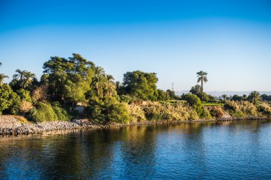 Günbatımı Mısır Nil Nehri üzerinde