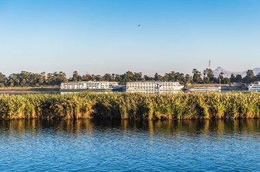 Günbatımı Mısır Nil Nehri üzerinde