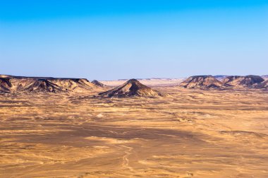 Siyah çöl Peyzaj ve bazalt formarions