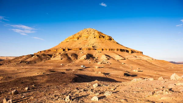 Hora na západ poblíž Baharíja v poušti Sahara v Egyptě — Stock fotografie