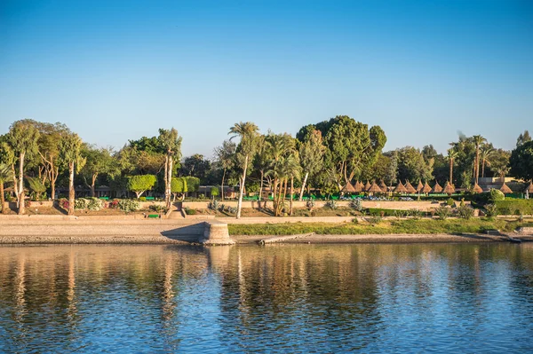 Sunset over the Nile river in Egypt — Stock Photo, Image