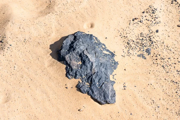 Volcanic formations of the Black Desert in Lybian Desert