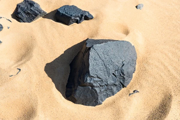 Volcanic formations of the Black Desert in Lybian Desert