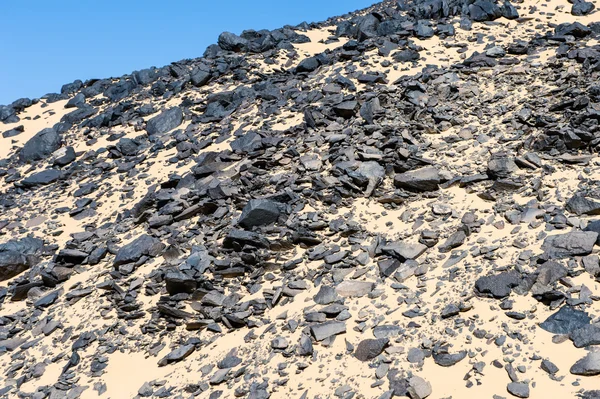 Volcanic formations of the Black Desert in Lybian Desert