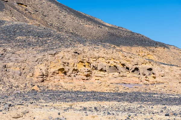 Siyah çöl Peyzaj ve bazalt formarions — Stok fotoğraf