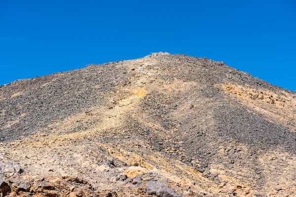 Black desert lanscape and basalt formarions — Stock Photo, Image