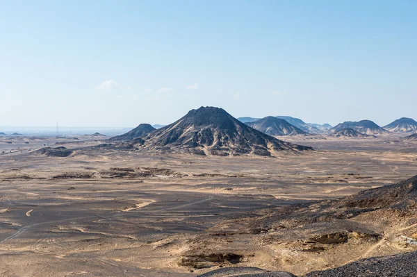 Formas de lanscape e basalto do deserto negro — Fotografia de Stock
