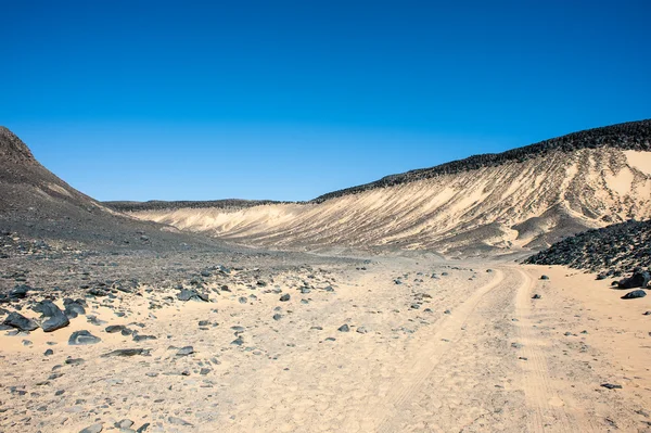 De zwarte woestijn in Egypte — Stockfoto