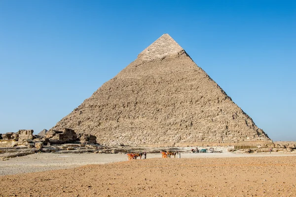 Gizeh Necropolis, Plateau van Giza, Egypte. UNESCO werelderfgoed — Stockfoto