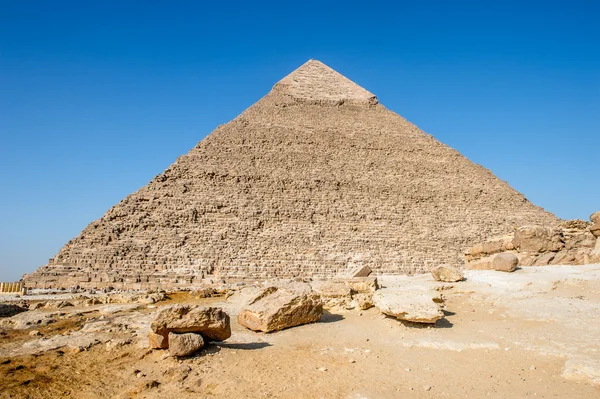 Chufuova pyramida, Giza Plateau, Egypt. Seznam světového dědictví UNESCO — Stock fotografie