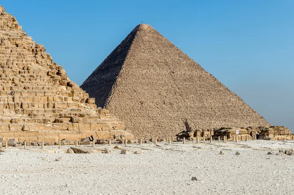 Gizeh Necropolis, Plateau van Giza, Egypte. UNESCO werelderfgoed — Stockfoto