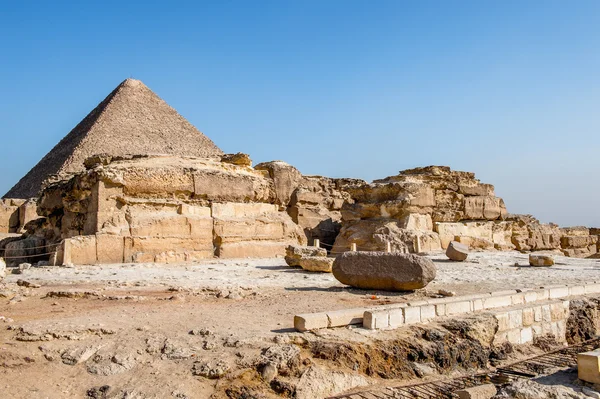 Necropolis Giza, Giza platån, Egypten. Unescos världsarv — Stockfoto