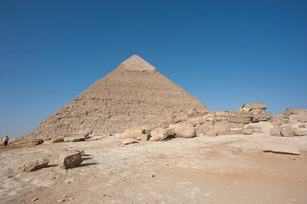 Gizeh Necropolis, Plateau van Giza, Egypte. UNESCO werelderfgoed — Stockfoto