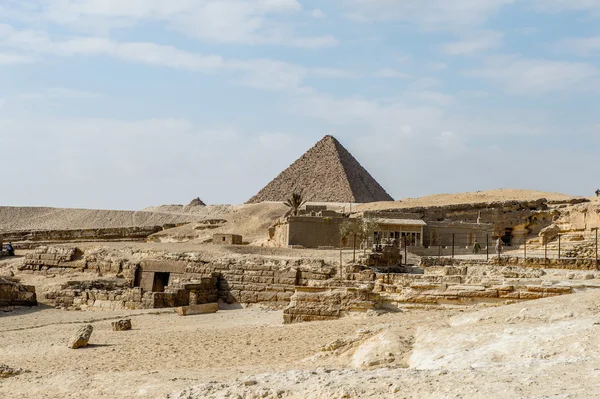 Gizeh Necropolis, Plateau van Giza, Egypte. UNESCO werelderfgoed — Stockfoto