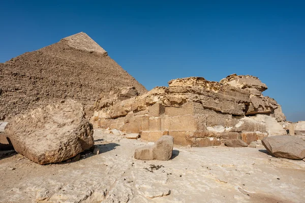 Necropolis Giza, Giza platån, Egypten. Unescos världsarv — Stockfoto