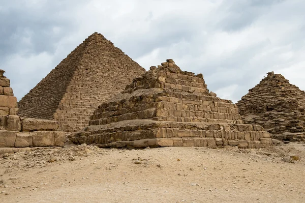 Gizeh Necropolis, Plateau van Giza, Egypte. UNESCO werelderfgoed — Stockfoto