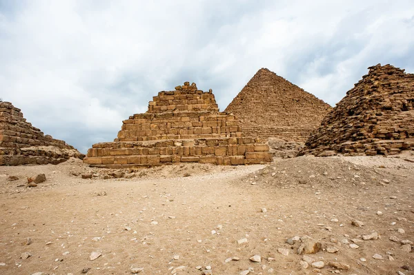 Giza-Hochebene, Westufer des Nils, Giza, Ägypten — Stockfoto