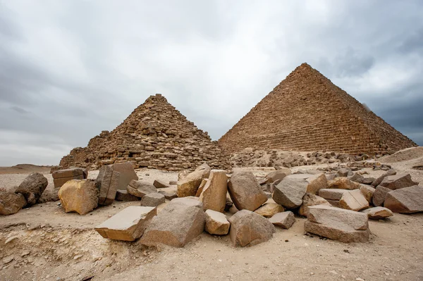 Giza-Hochebene, Westufer des Nils, Giza, Ägypten — Stockfoto