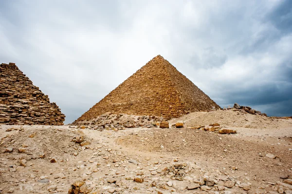Giza-Hochebene, Westufer des Nils, Giza, Ägypten — Stockfoto