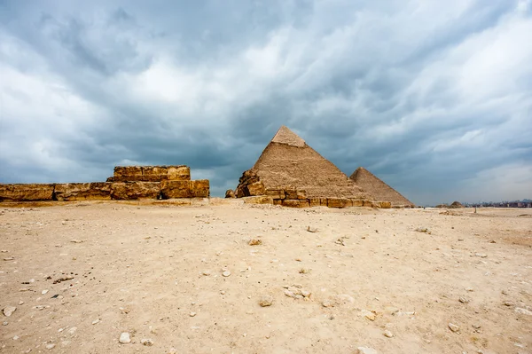 Giza Plateau, západní břeh Nilu, Gíza, Egypt — Stock fotografie