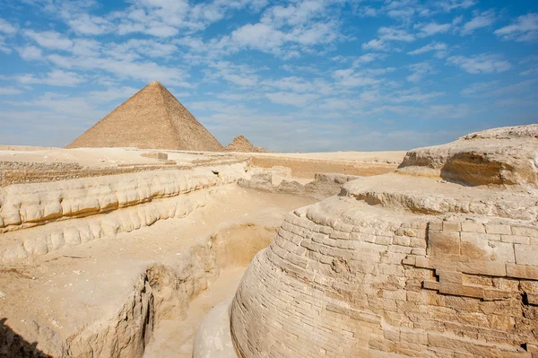 Giza Plateau, Cisgiordania del Nilo, Giza, Egitto — Foto Stock