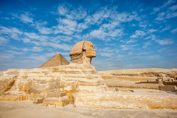 Giza Plateau, westelijke oever van de Nijl, Giza, Egypte — Stockfoto
