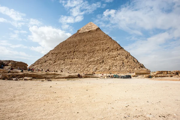 Giza platån, västra stranden av Nilen, Giza, Egypten — Stockfoto