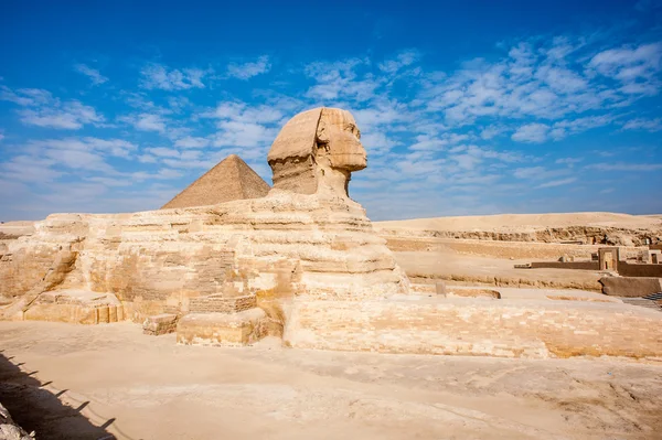 Grote Sfinx van Gizeh, Plateau van Giza, Egypte — Stockfoto