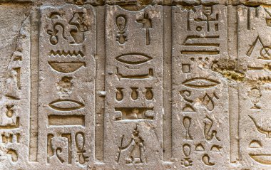 Sobek Tapınağı Kom Ombo, Mısır'daki duvarda Mısır hiyeroglif
