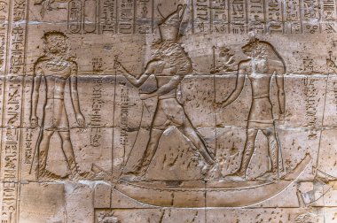 Sobek Tapınağı Kom Ombo, Mısır'daki duvarda Mısır hiyeroglif